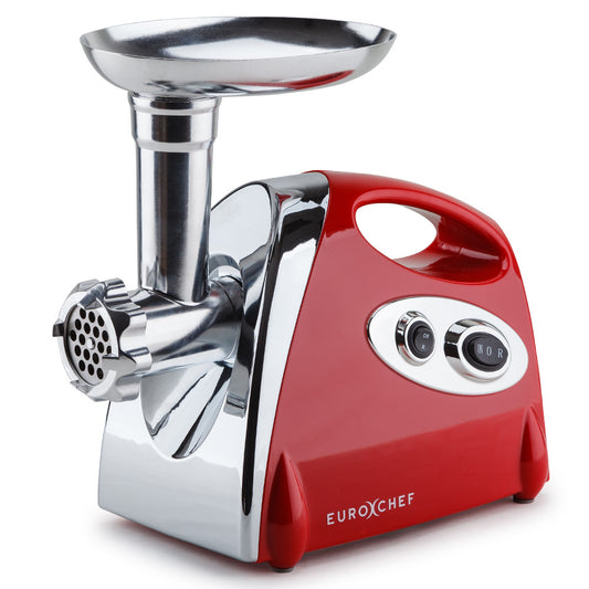 EuroChef 2800W Meat Grinder - Professional Sausage Maker, Red