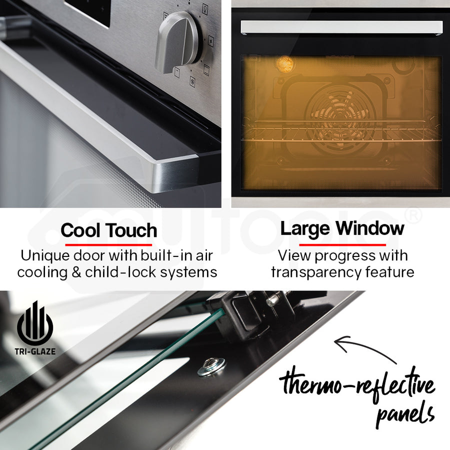 EuroChef 80L 2000w convection oven 8 function