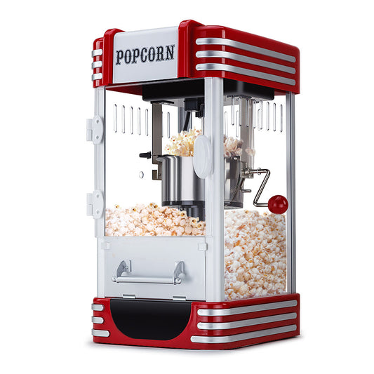 EuroChef Retro Microwave Popcorn Machine - Stylish & Powerful 1200W