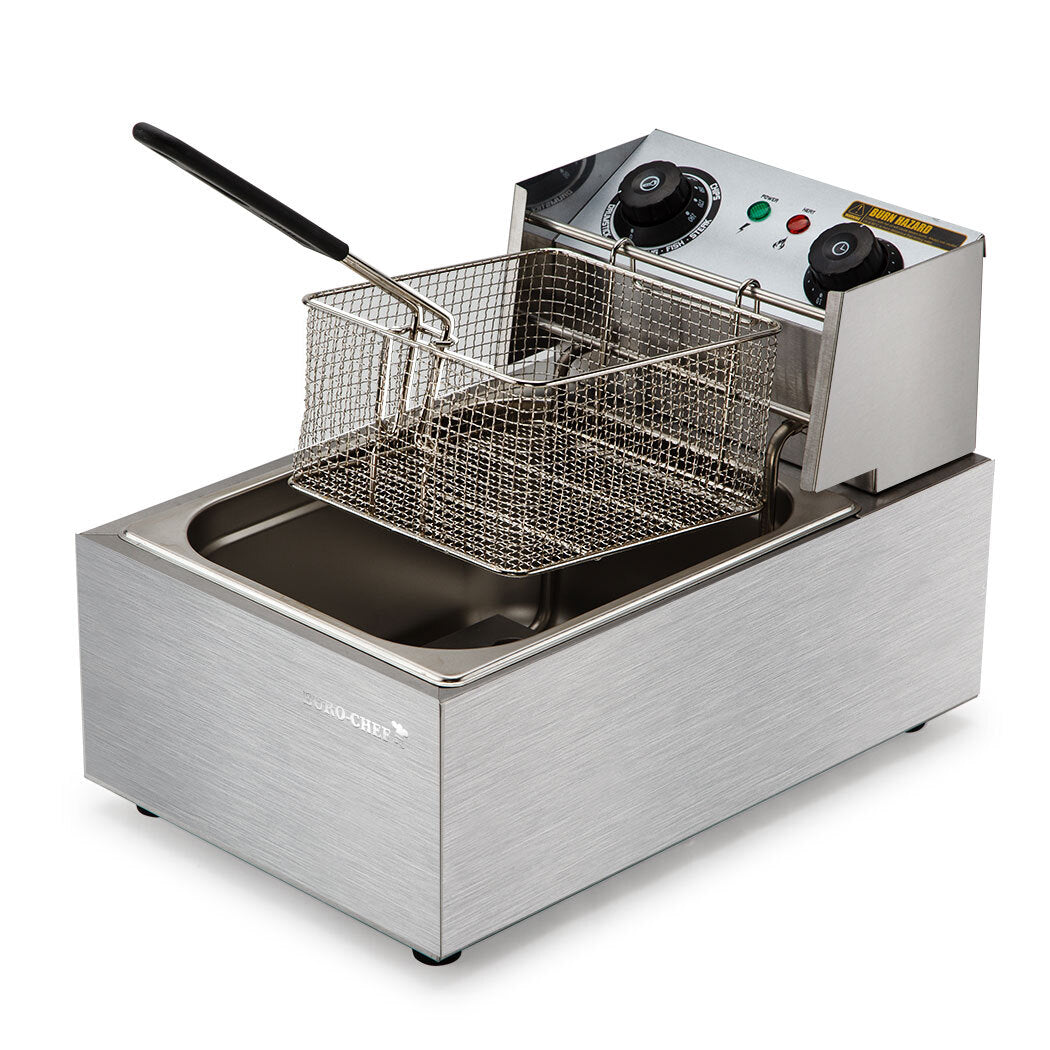EuroChef 10L Electric Deep Fryer - 2500W Stainless Steel Cooking
