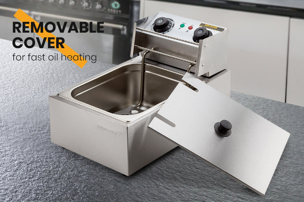 EuroChef 10L Electric Deep Fryer - 2500W Stainless Steel Cooking