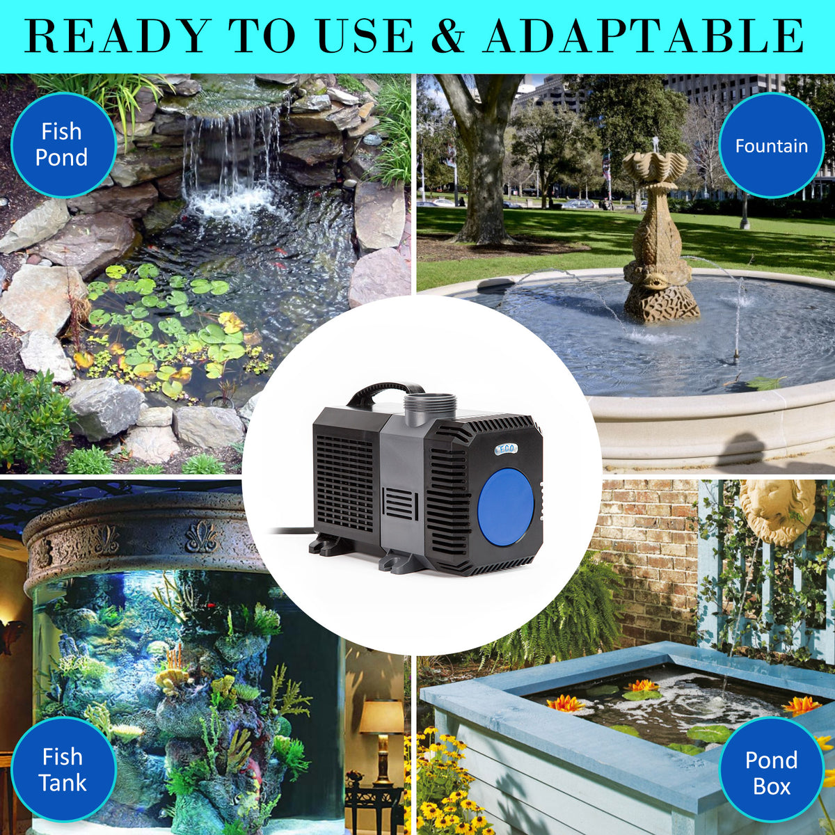 Dynamic Power Aquarium Submersible Pond Water Pump 16000L/H