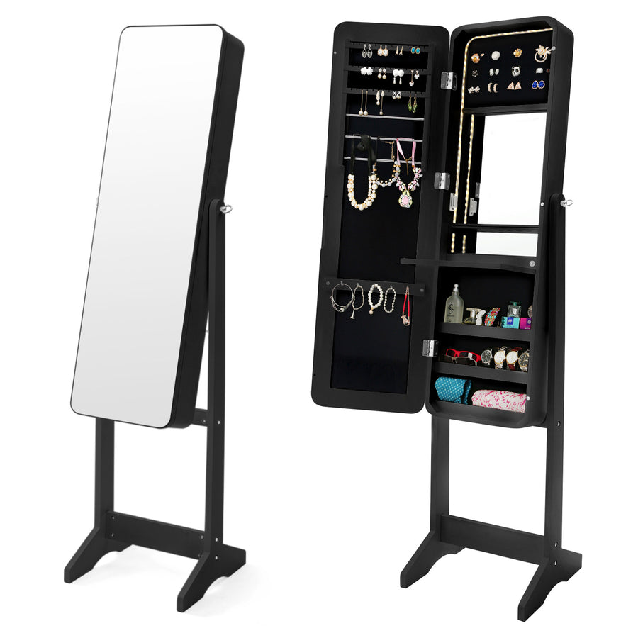 La Bella Black Jewellery Cabinet 146cm