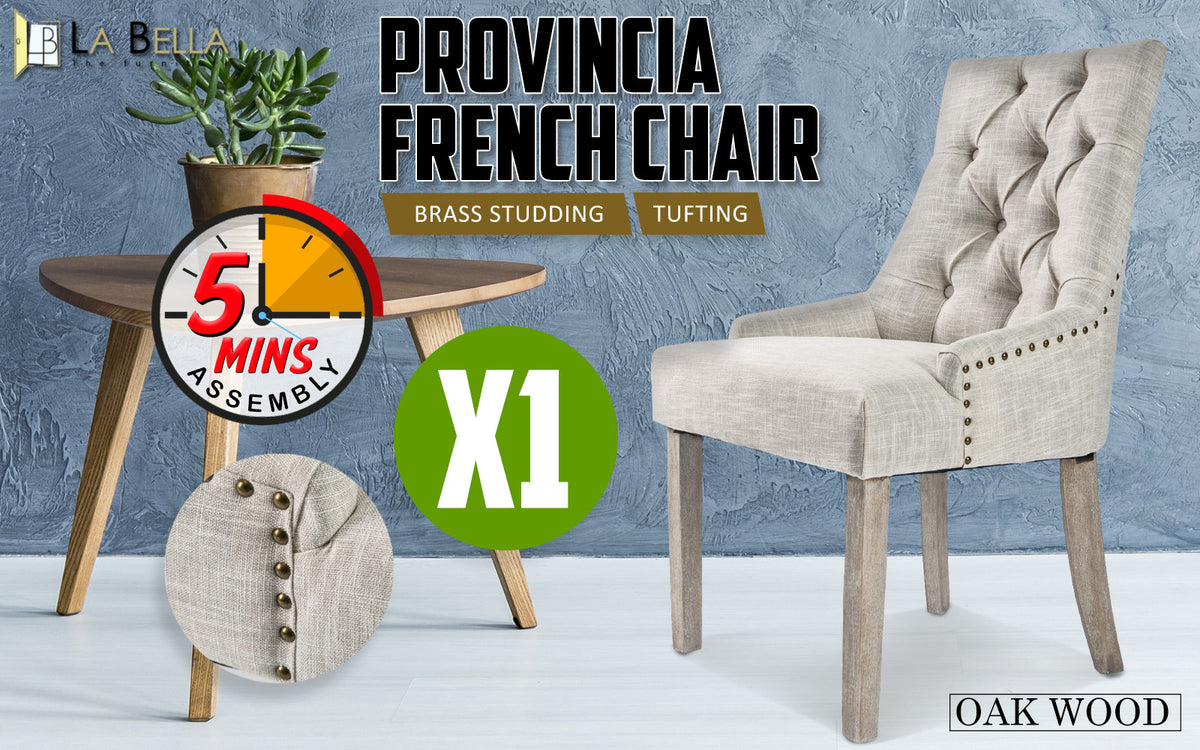 La Bella Provincial Style Dining Chair Cream