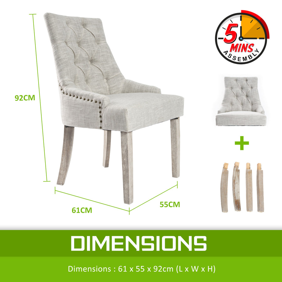 La Bella Provincial Style Dining Chair Cream