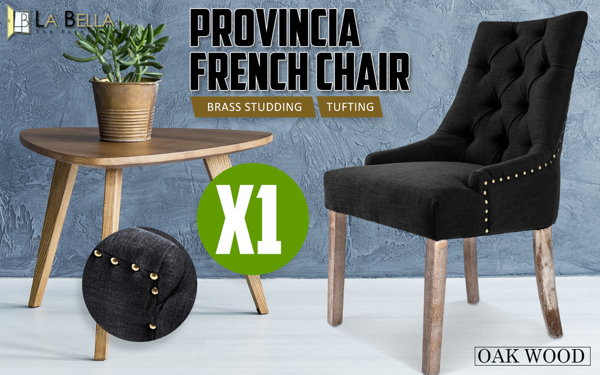 La Bella Provincial Style Dining Chair Black