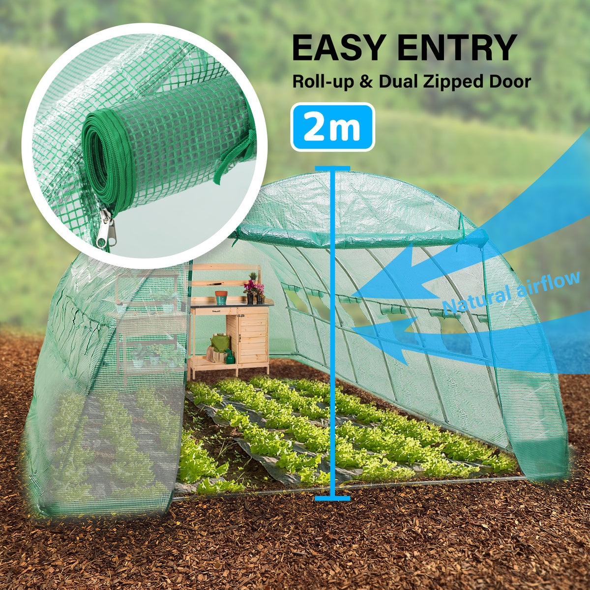 Home Ready Greenhouse Dome Hoop 6mx3mx2m