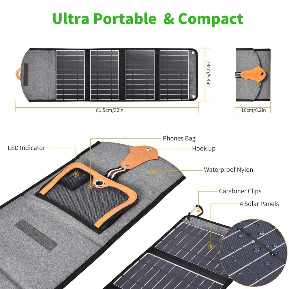 CHOETECH SC005 22W Portable Solar Panel Charger