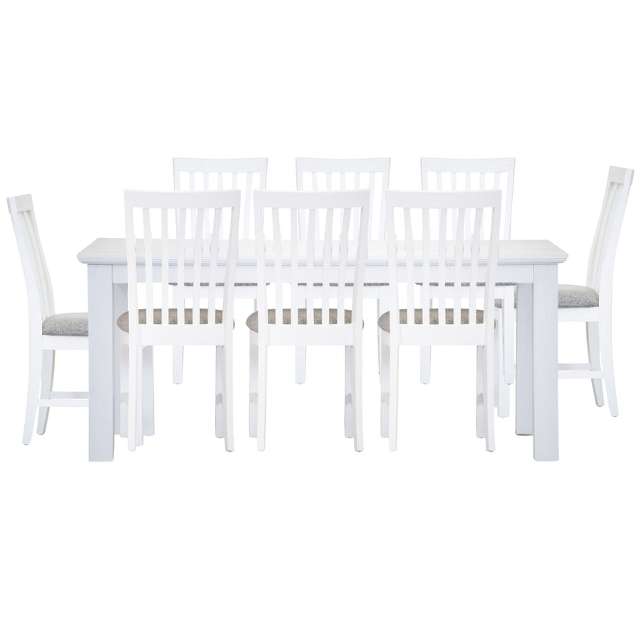 Laelia 9 Piece Dining Suite Acacia Wood White