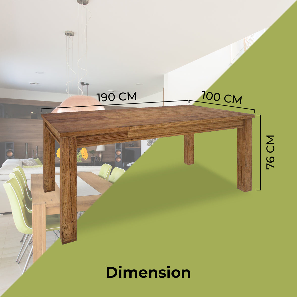 Birdsville Dining Table 190cm x 100cm Mountain Ash