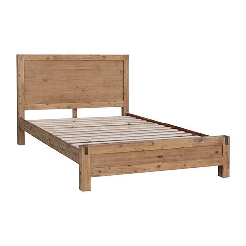 Nowra Double Bed Frame - Veneered Acacia - Chocolate Oak