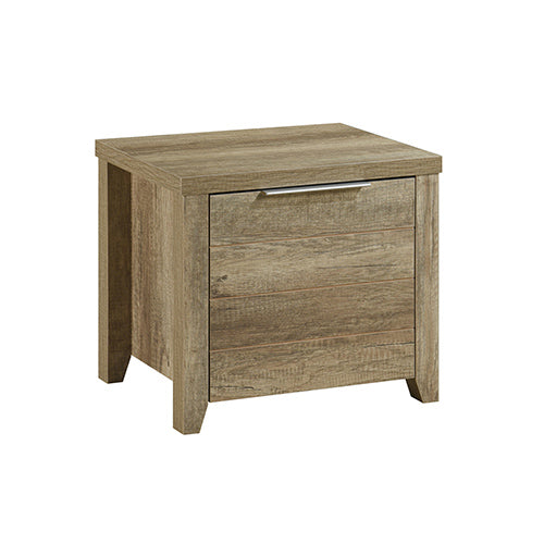 Bedside Table 2 Drawers Oak Coloured Finish