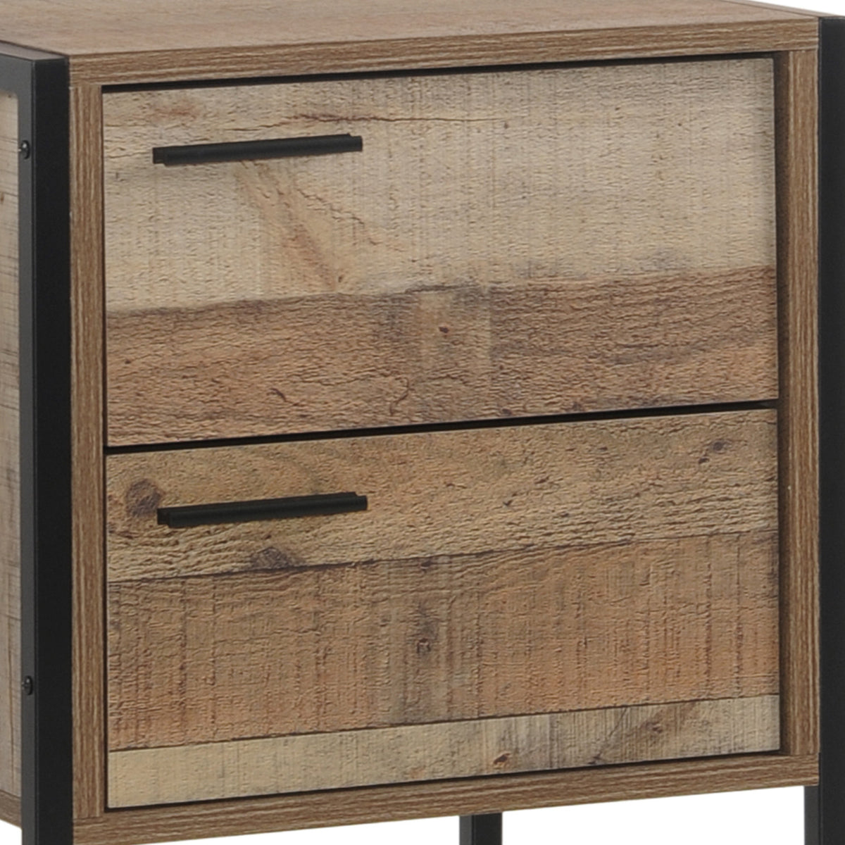 Bedside Table 2 drawers Oak Colour