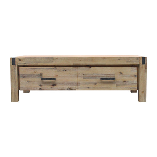Solid Acacia Coffee Table Oak Finish