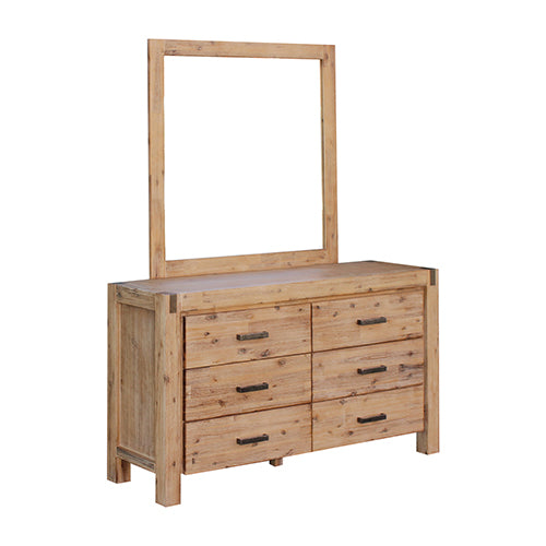 Dresser with 6 Storage Drawers - Oak Colour