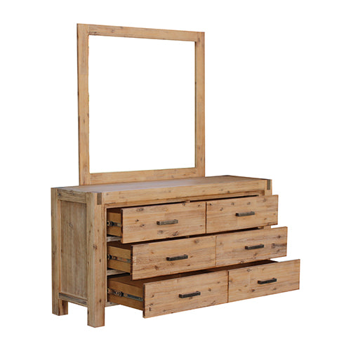 Dresser with 6 Storage Drawers - Oak Colour