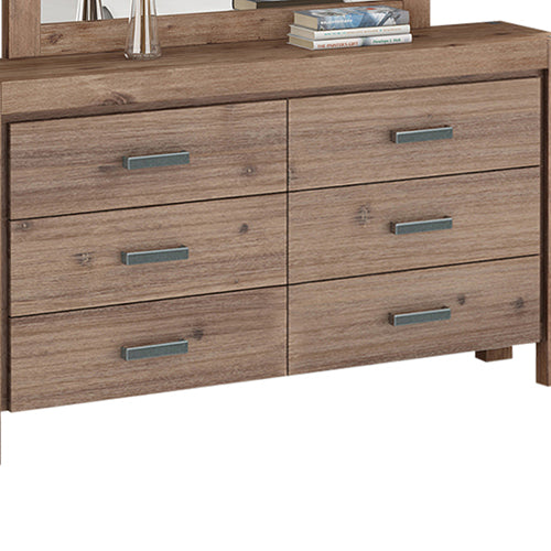 Dresser with 6 Storage Drawers - Oak Colour