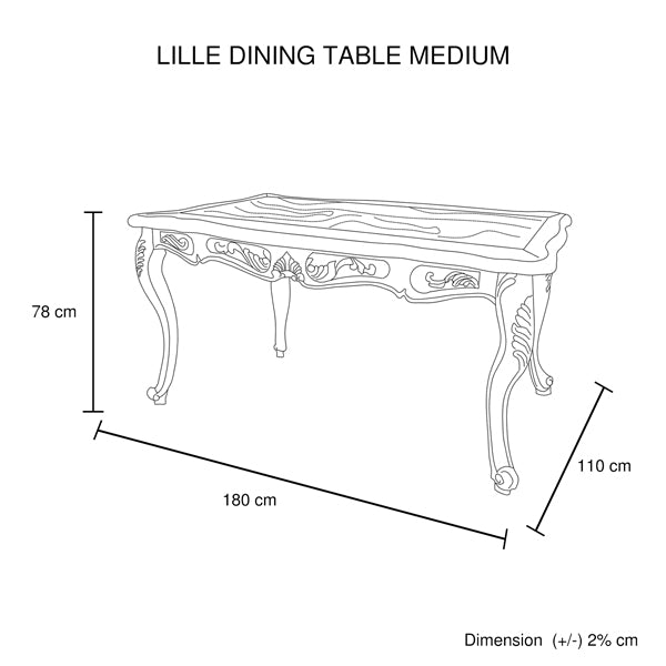 Dining Table Oak Wood White Washed