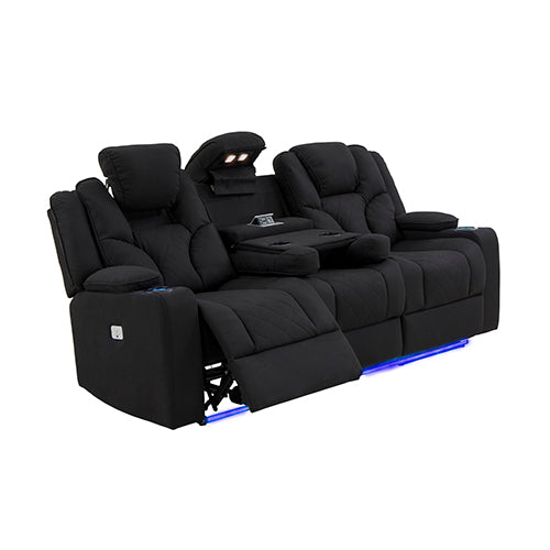 Fabric 3 Seater Electric Recliner Couch