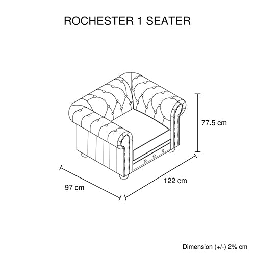 Leather rochester style lounge chair