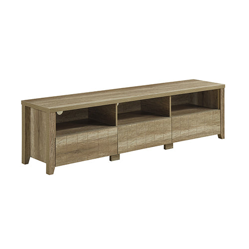 TV Cabinet 3 Drawers MDF Oak Finish 180cm