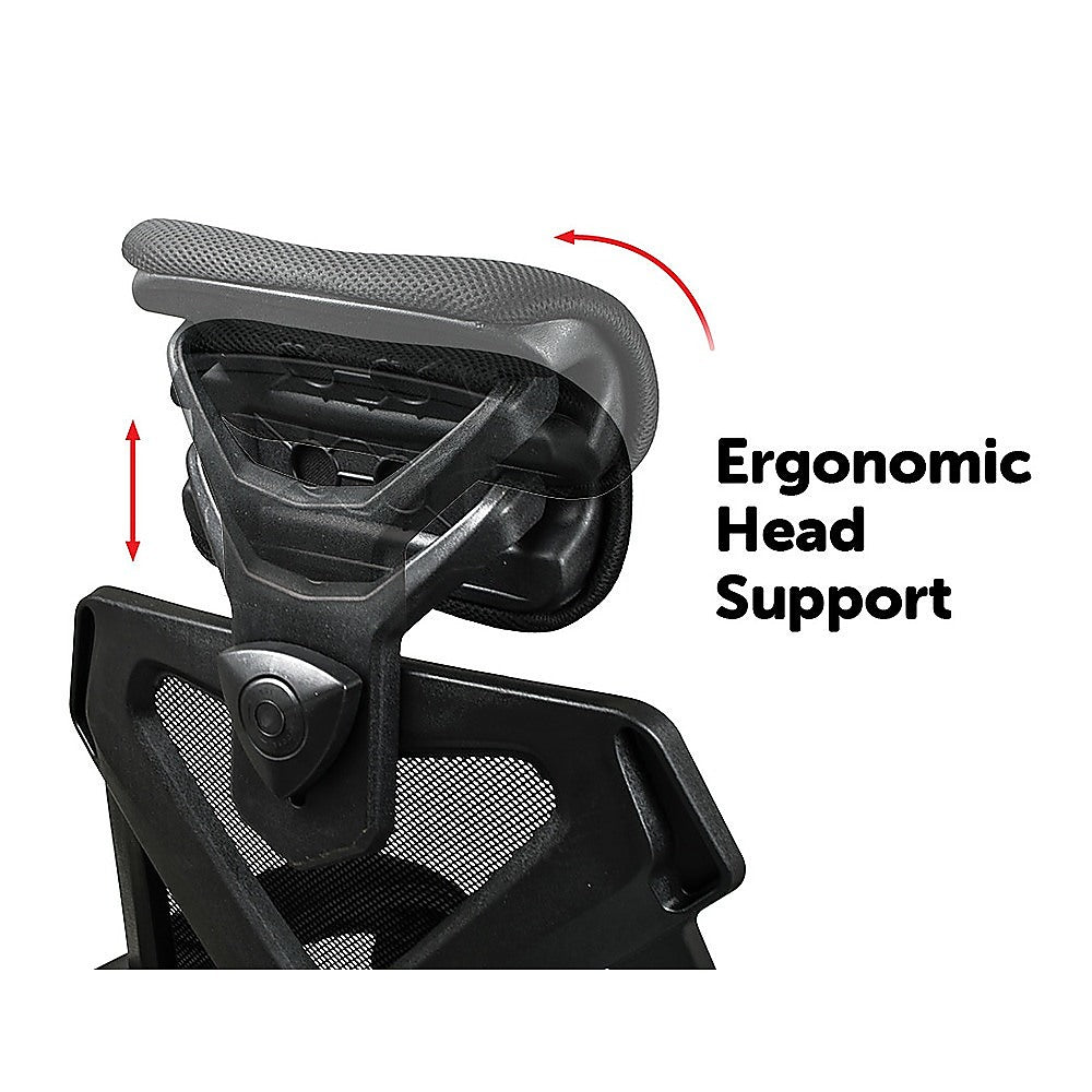 Office Chair Gaming Computer Chairs Mesh Back Foam Seat - Black