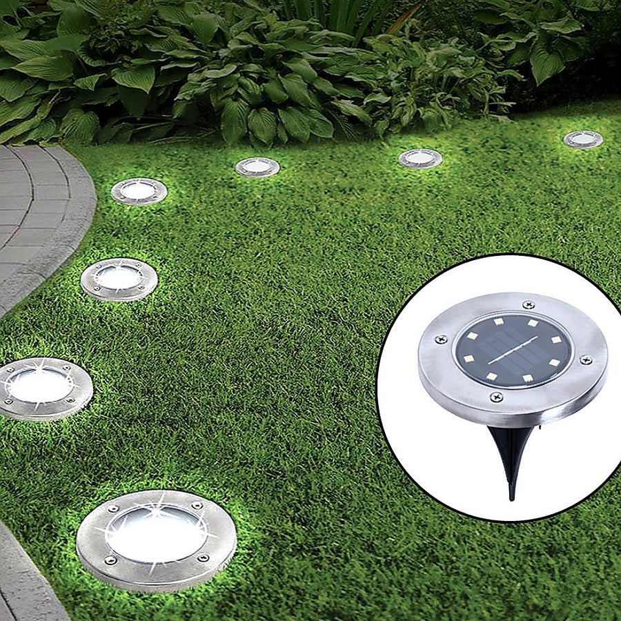 12x Solar Powered LED Outdoor Recessed Garden Light