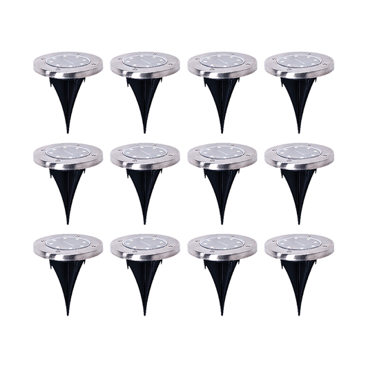 12x Solar Powered LED Outdoor Recessed Garden Light
