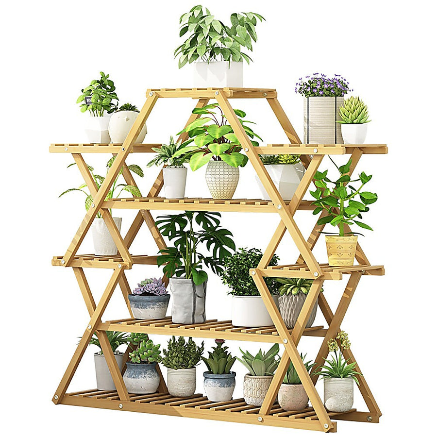 Bamboo 8 Shelf Plant Stand