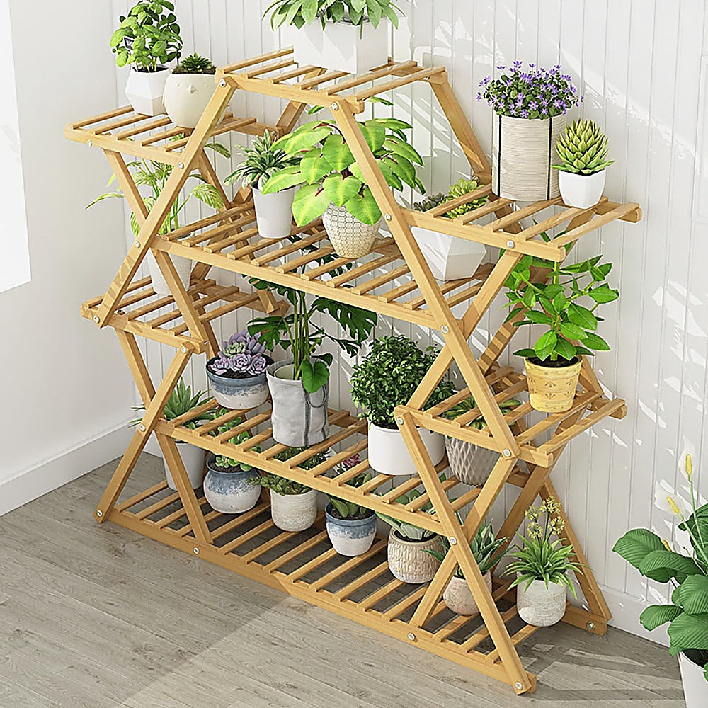 Bamboo 8 Shelf Plant Stand