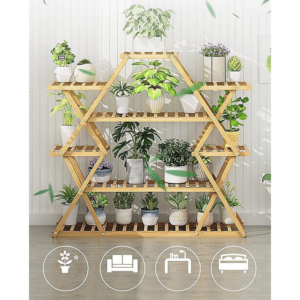 Bamboo 8 Shelf Plant Stand