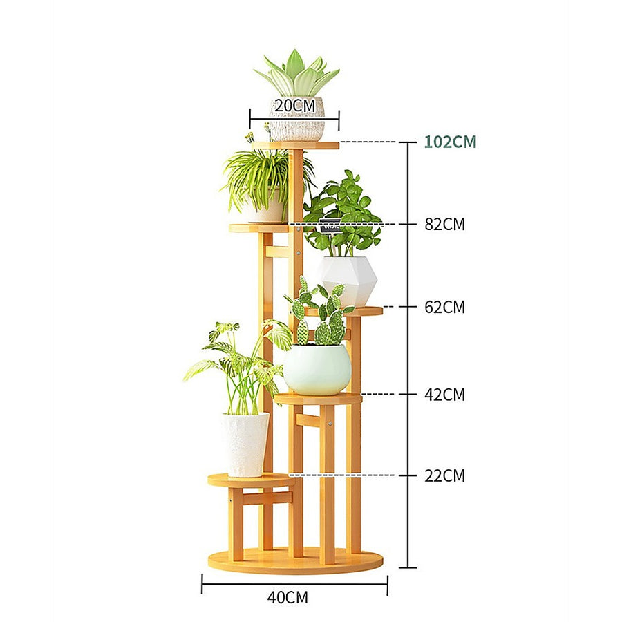 Bamboo 5 Shelf Plant Stand