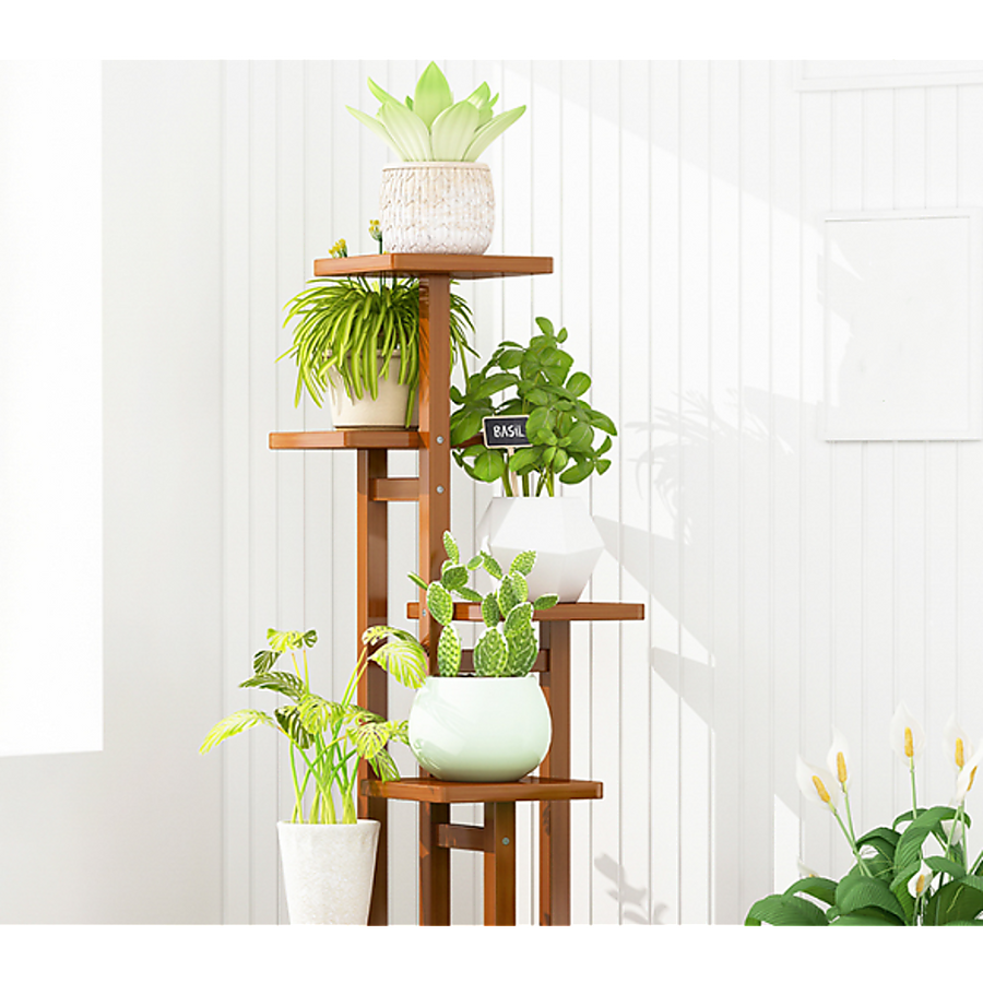 5 Shelf Bamboo Plant Stand