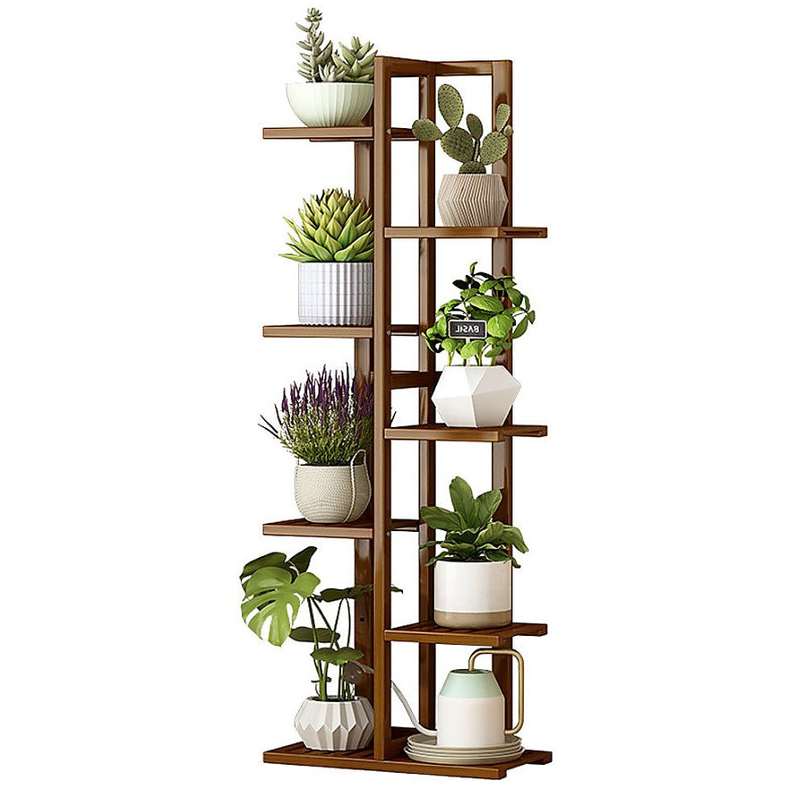 Bamboo 7 Shelf Tiered Plant Stand