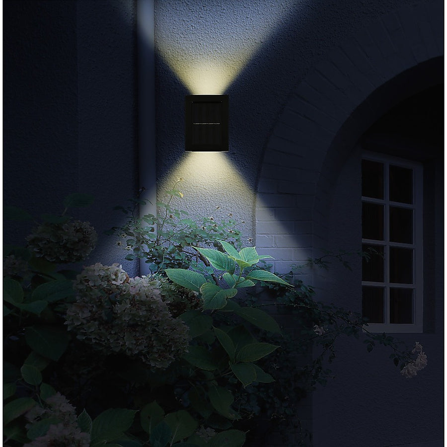 2pc Outdoor Solar LED Deck Lights - Warm White