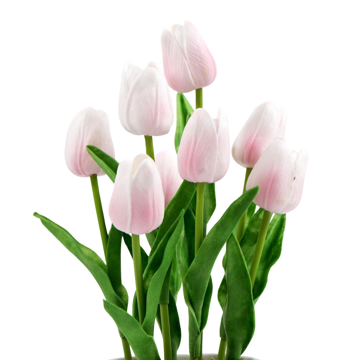 Flowering Pink Tulip in Ceramic Pot 35cm