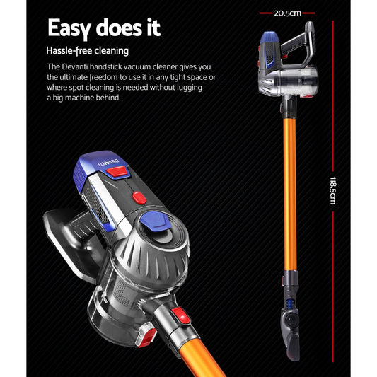 Devanti stick vacuum bagless 150w