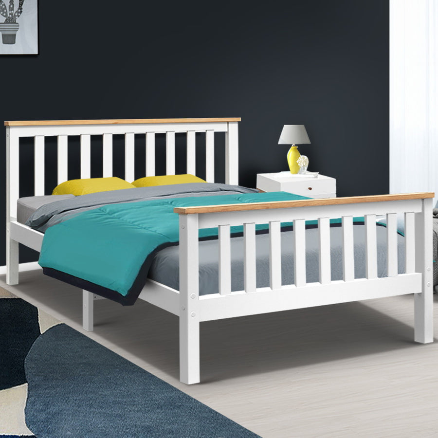 Artiss Double Bed Pine Frame