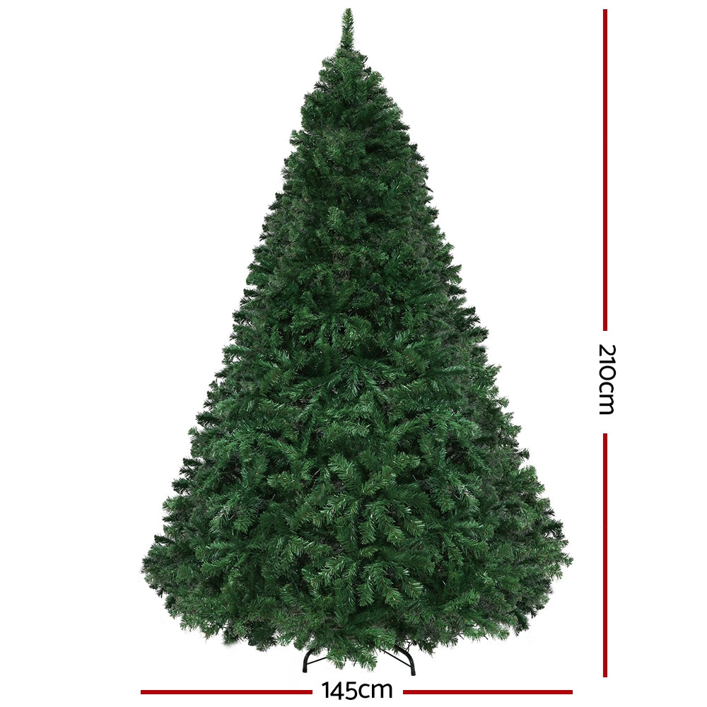 Jingle Jollys Christmas Tree 2.1M Xmas Tree with 2800 LED Lights Multi Colour