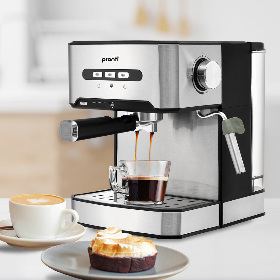 Pronti 1.6L Automatic coffee machine with steam frother