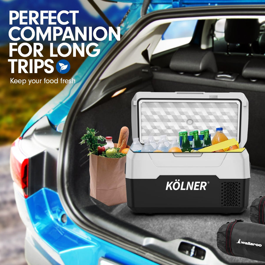 Kolner 20L Portable Fridge Cooler Freezer Camping Food Storage Black