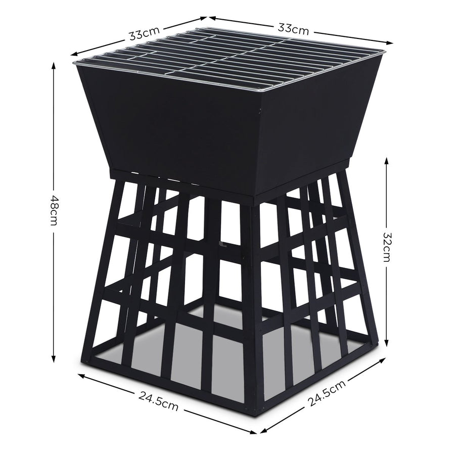 Sarantino 2 in 1 Fire Pit BBQ