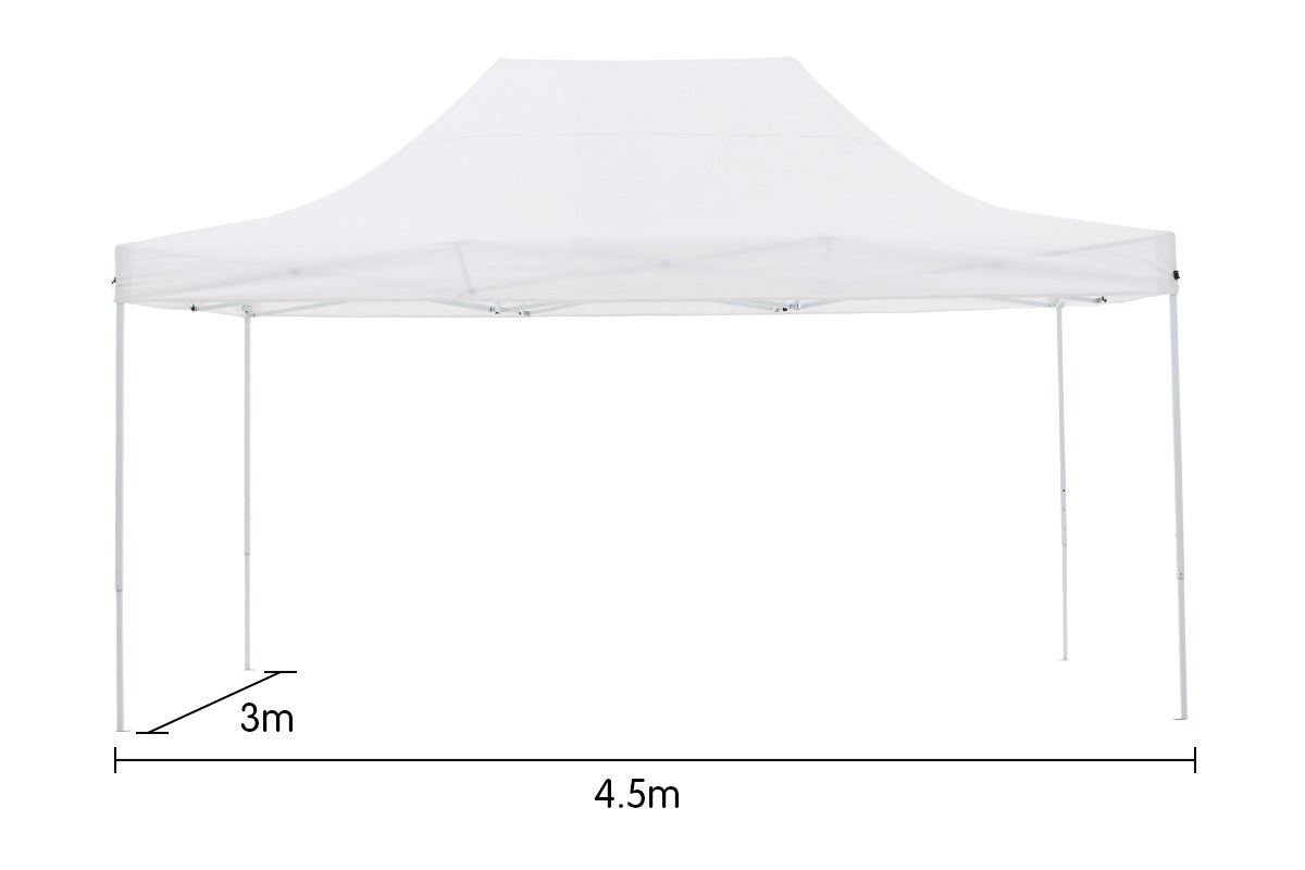 Gazebo Tent Marquee 3x4.5m PopUp Outdoor Wallaroo White