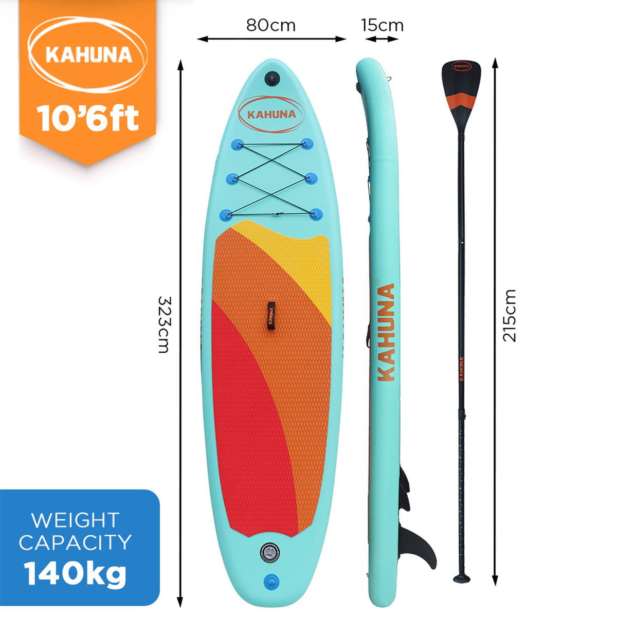 Kahuna Hana Inflatable Stand Up Paddle Board 10ft6in