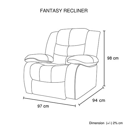 Faux Leather Recliner Black