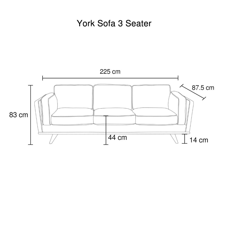 3 Seater Faux Leather Sofa