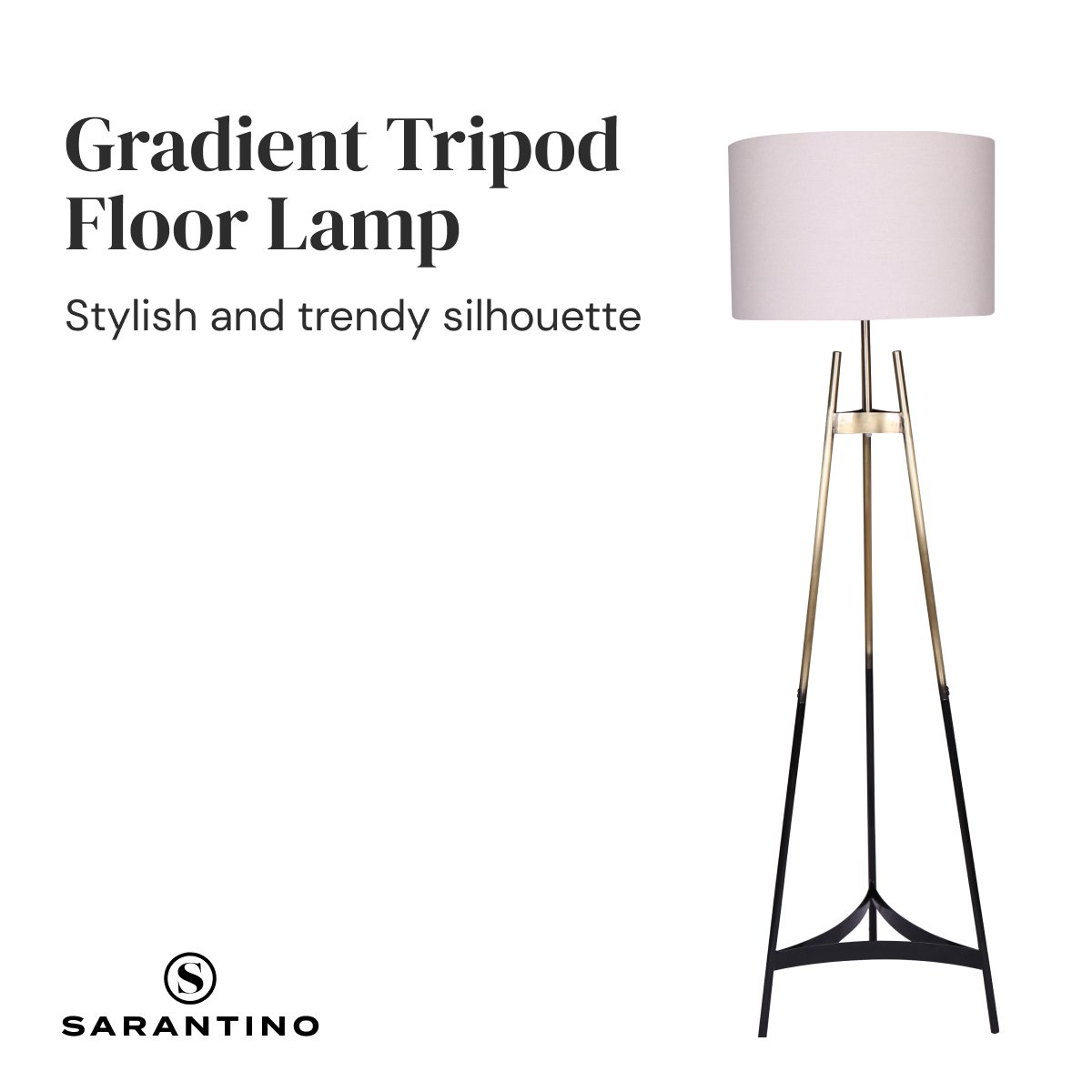 Sarantino Gradient Tripod Floor Lamp