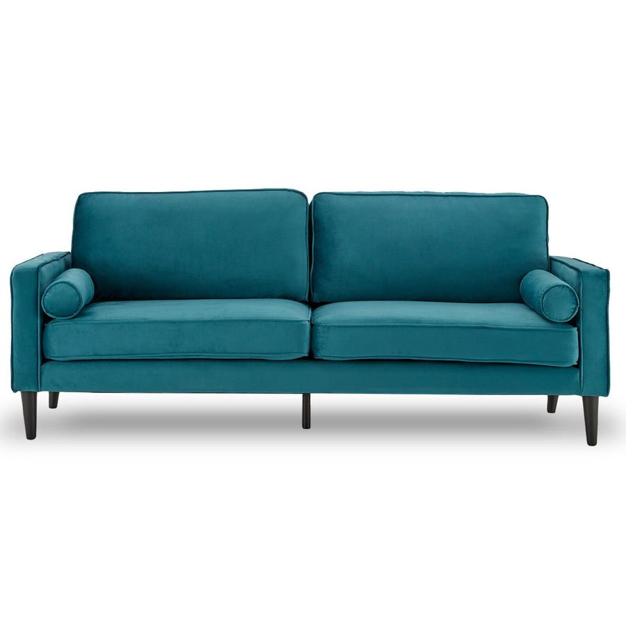 Sarantino Faux Velvet Sofa Bed Blue