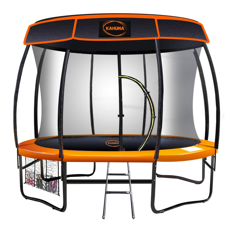 Kahuna Trampoline 12 ft with  Roof-Orange