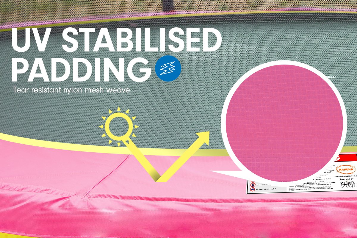 Trampoline 16 ft Kahuna with Roof set - Pink